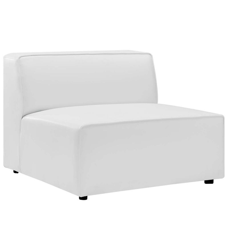 Modway - Mingle Vegan Leather Armless Chair - EEI-4623-WHI