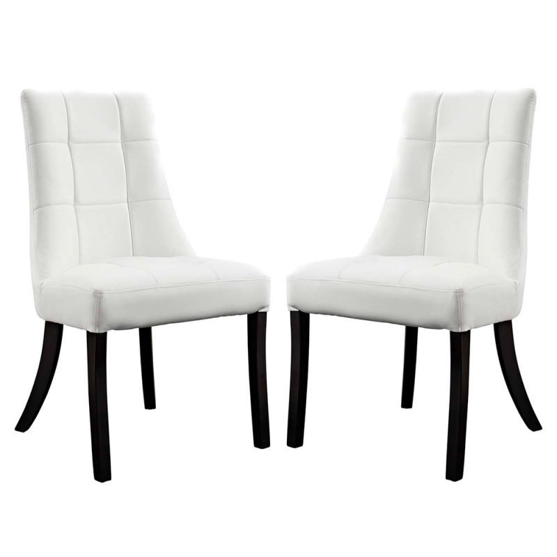 Modway - Noblesse Dining Chair Vinyl (Set of 2) - EEI-1298-WHI