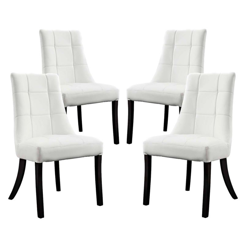 Modway - Noblesse Dining Chair Vinyl (Set of 4) - EEI-1678-WHI