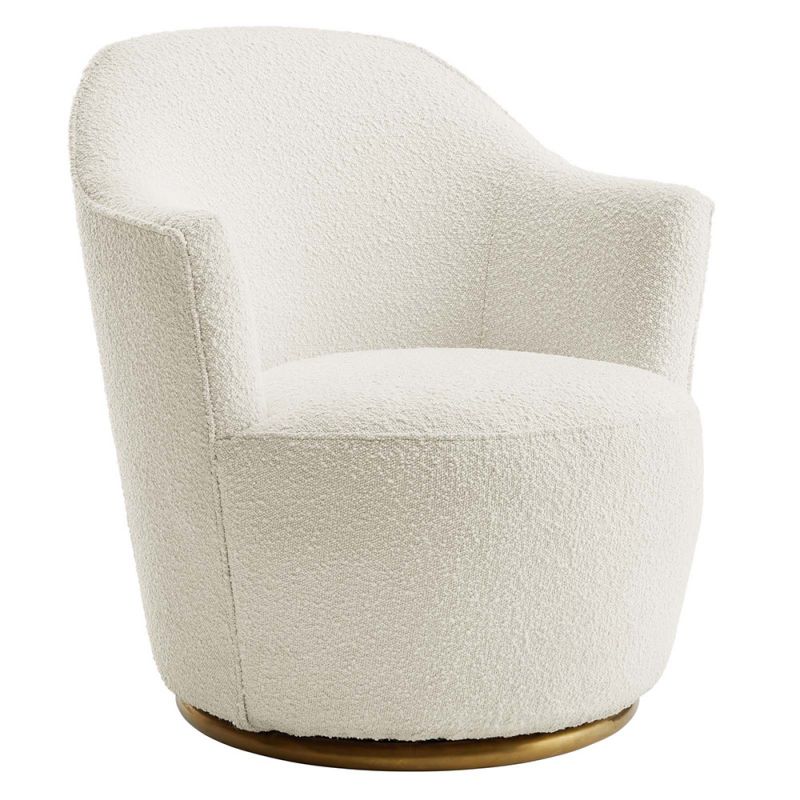 Modway - Nora Boucle Upholstered Swivel Chair - EEI-5311-WHI