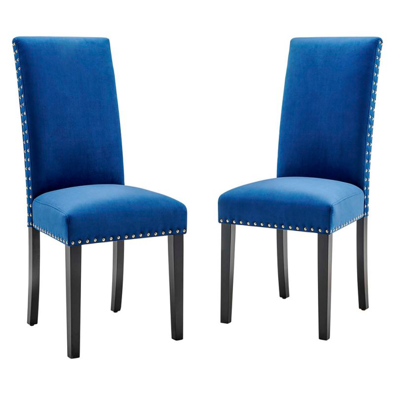 Modway - Parcel Performance Velvet Dining Side Chairs - (Set of 2) - EEI-3779-NAV