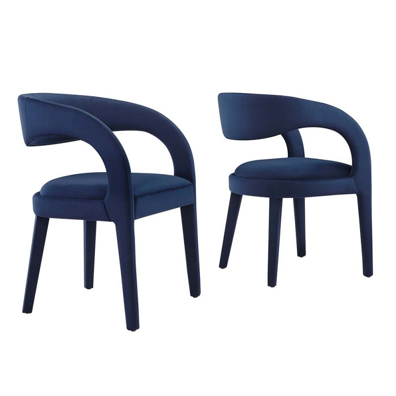 Modway - Pinnacle Performance Velvet Dining Chair (Set of 2) - EEI-6563-MID