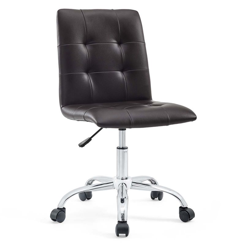 Modway - Prim Armless Mid Back Office Chair - EEI-1533-BRN