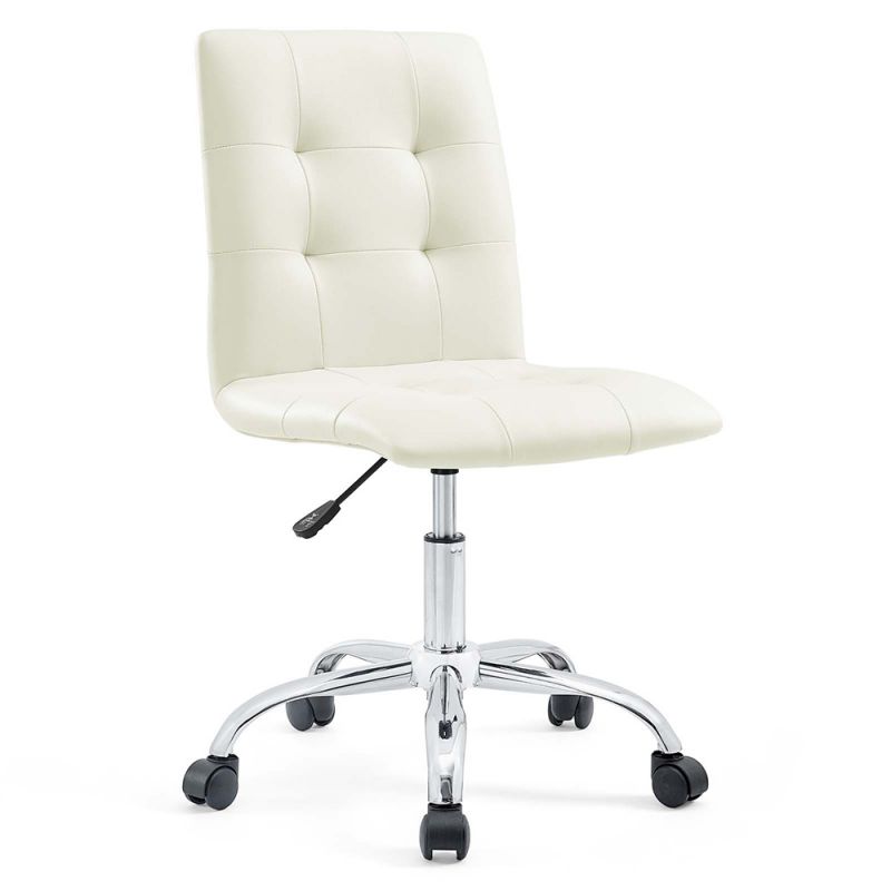 Modway - Prim Armless Mid Back Office Chair - EEI-1533-WHI