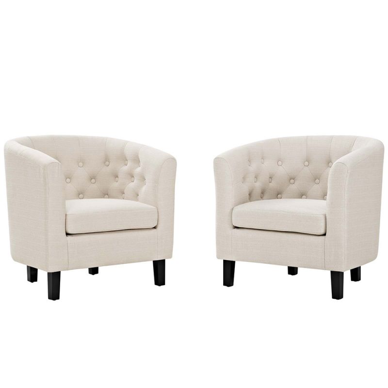 Modway - Prospect 2 Piece Upholstered Fabric Armchair Set - EEI-3150-BEI-SET