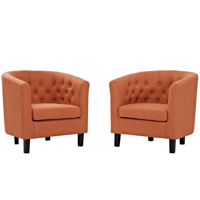 Modway - Prospect 2 Piece Upholstered Fabric Armchair Set - EEI-3150-ORA-SET