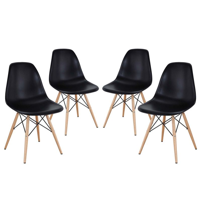 Modway - Pyramid Dining Side Chairs (Set of 4) - EEI-1316-BLK