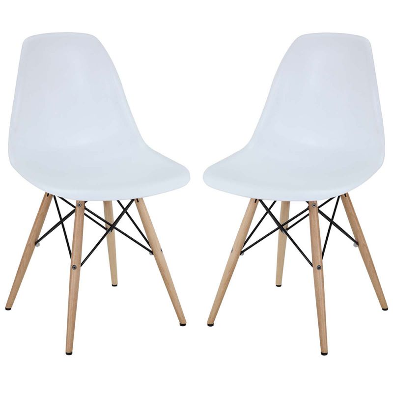 Modway - Pyramid Dining Side Chairs (Set of 2) - EEI-928-WHI