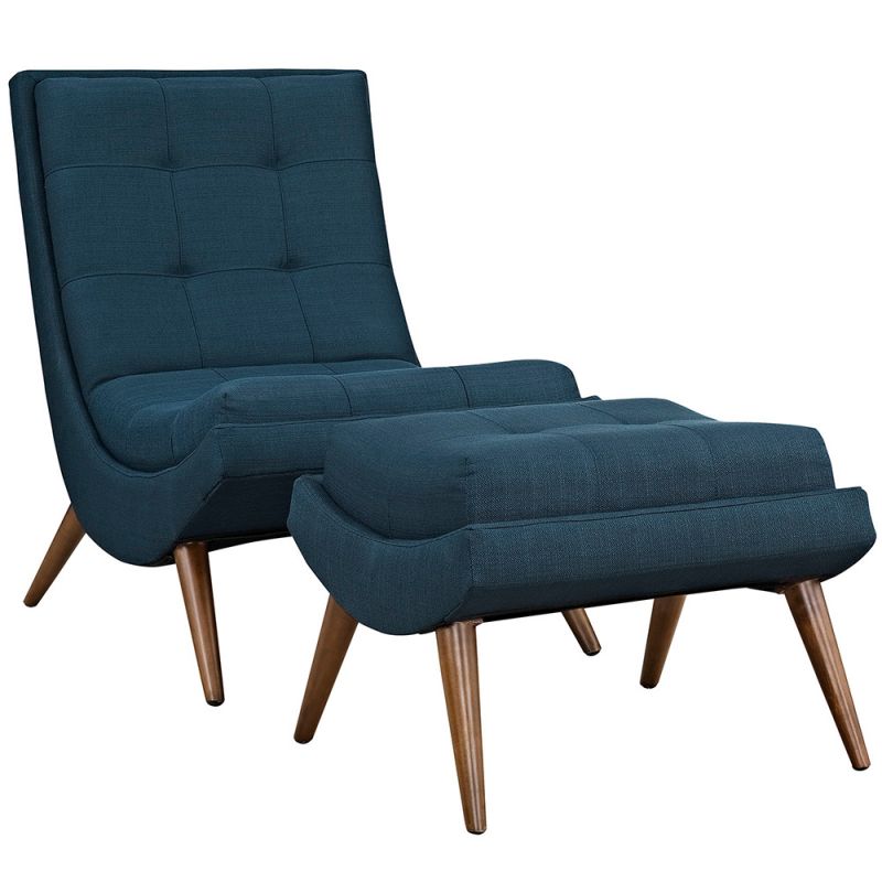 Modway - Ramp Upholstered Fabric Lounge Chair Set - EEI-2143-AZU