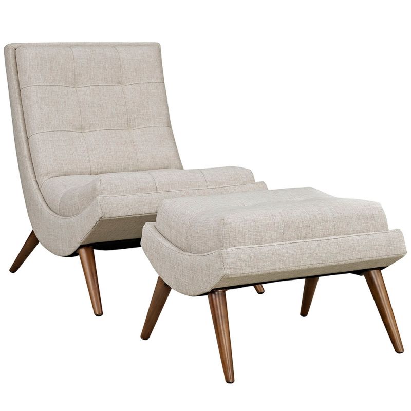 Modway - Ramp Upholstered Fabric Lounge Chair Set - EEI-2143-SAN