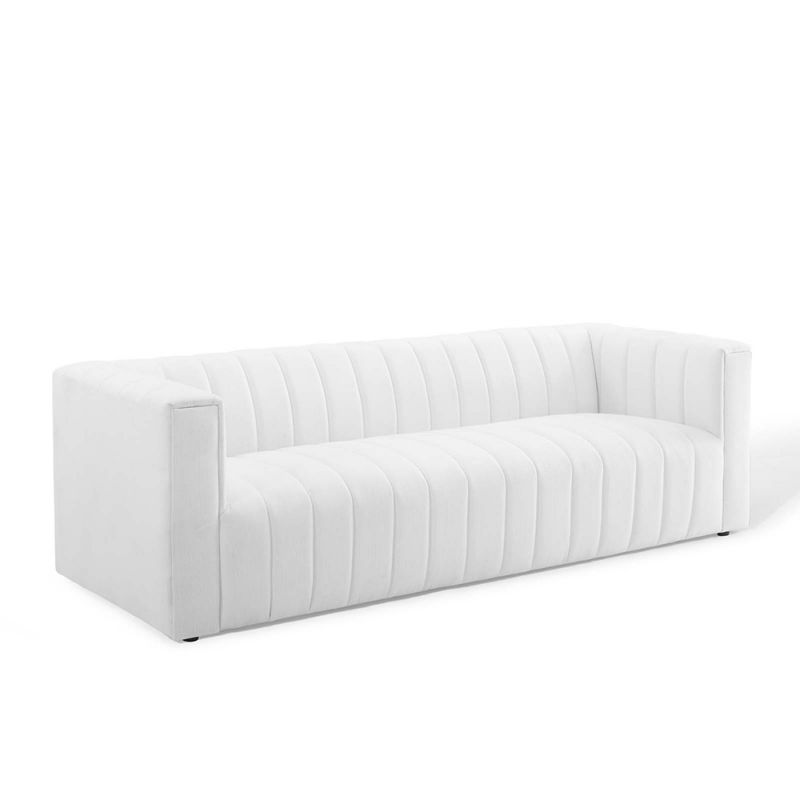Modway - Reflection Channel Tufted Upholstered Fabric Sofa - EEI-3881-WHI