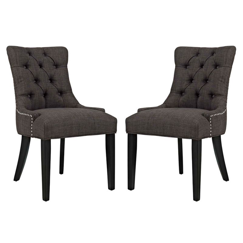 Modway - Regent Dining Side Chair Fabric (Set of 2) - EEI-2743-BRN-SET