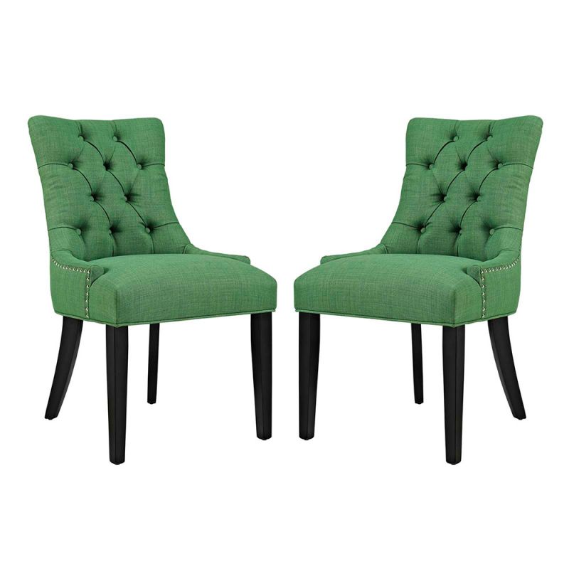 Modway - Regent Dining Side Chair Fabric (Set of 2) - EEI-2743-GRN-SET