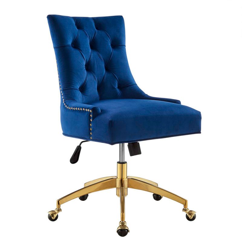 Modway - Regent Tufted Performance Velvet Office Chair - EEI-4571-GLD-NAV