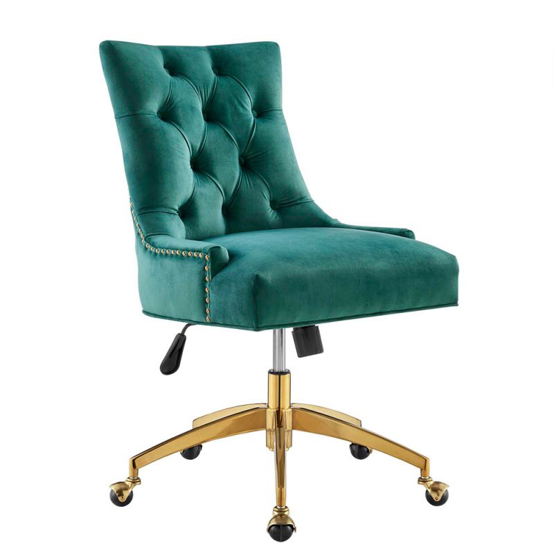 Modway - Regent Tufted Performance Velvet Office Chair - EEI-4571-GLD-TEA