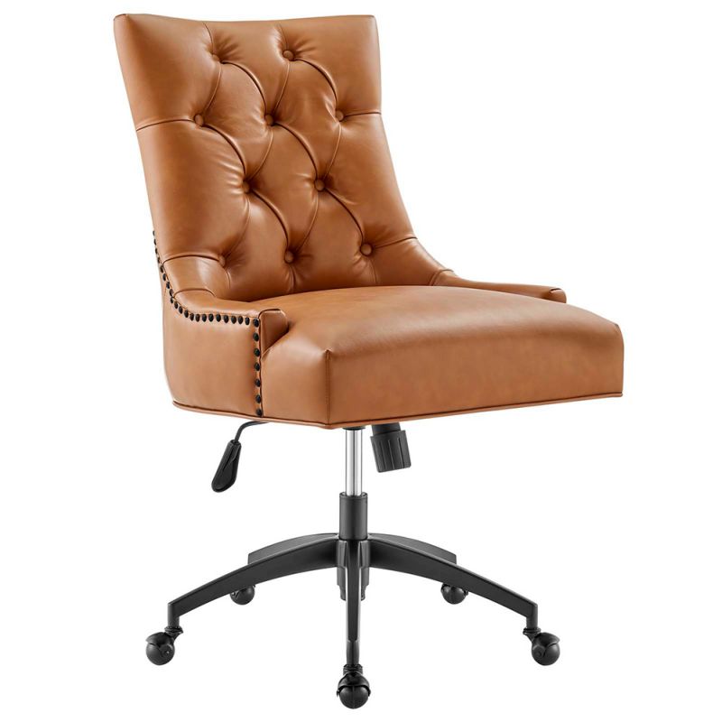 Modway - Regent Tufted Vegan Leather Office Chair - EEI-4573-BLK-TAN