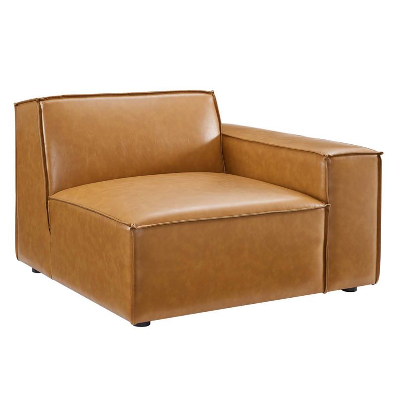 Modway - Restore Right-Arm Vegan Leather Sectional Sofa Chair - EEI-4493-TAN