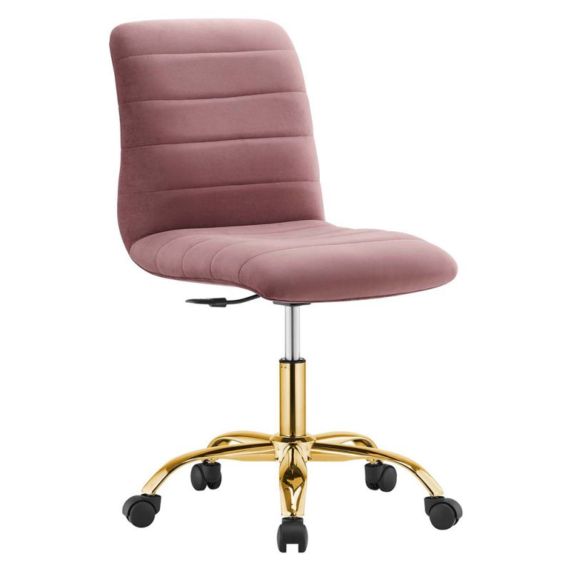 Modway - Ripple Armless Performance Velvet Office Chair - EEI-4972-GLD-DUS