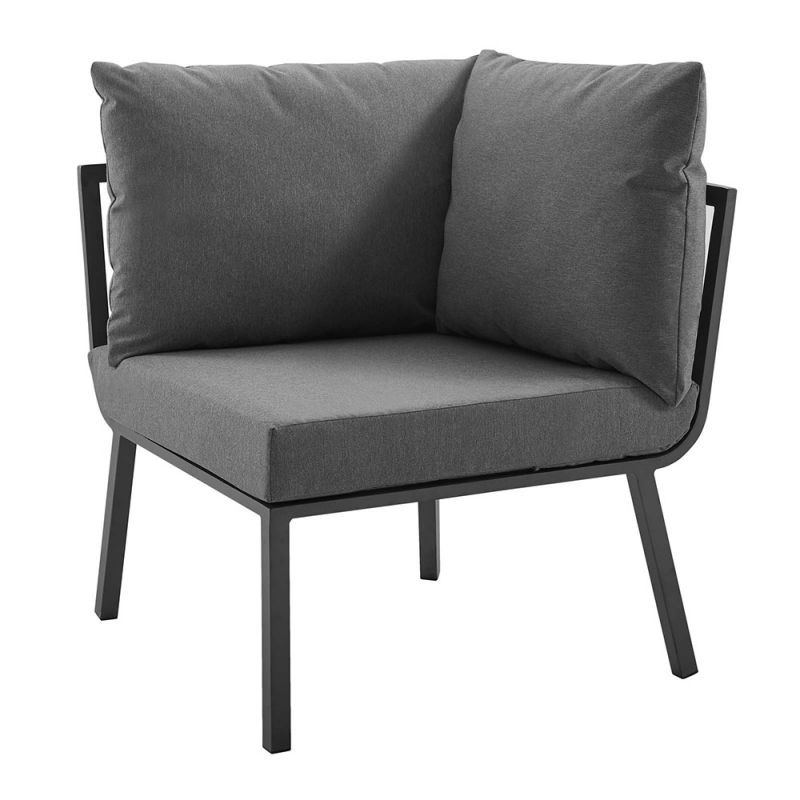 Modway - Riverside Outdoor Patio Aluminum Corner Chair - EEI-3569-SLA-CHA