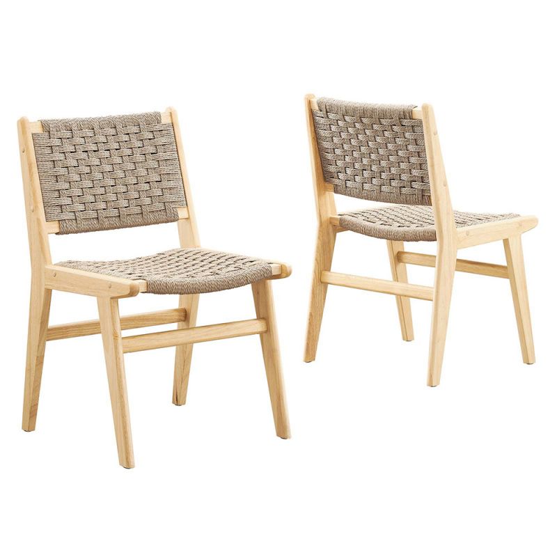 Modway - Saoirse Woven Rope Wood Dining Side Chair - EEI-6545-NAT-NAT