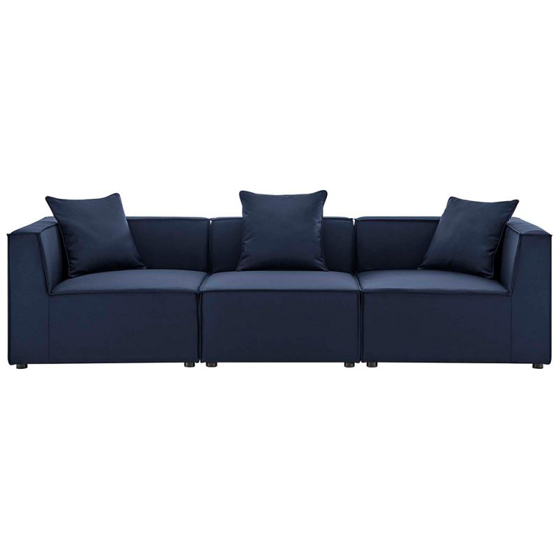 Modway - Saybrook Outdoor Patio Upholstered 3-Piece Sectional Sofa - EEI-4379-NAV