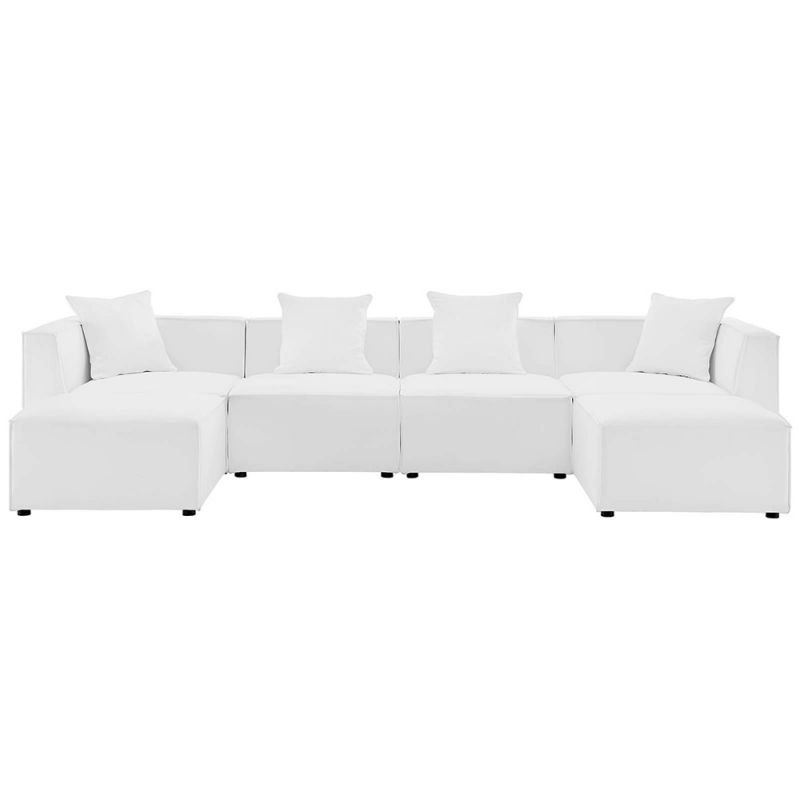 Modway - Saybrook Outdoor Patio Upholstered 6-Piece Sectional Sofa - EEI-4383-WHI