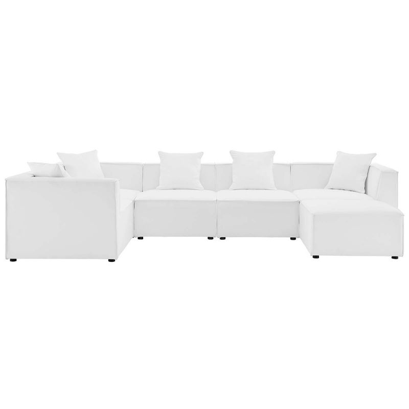 Modway - Saybrook Outdoor Patio Upholstered 6-Piece Sectional Sofa - EEI-4386-WHI