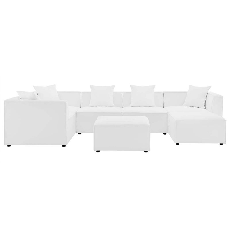 Modway - Saybrook Outdoor Patio Upholstered 7-Piece Sectional Sofa - EEI-4387-WHI