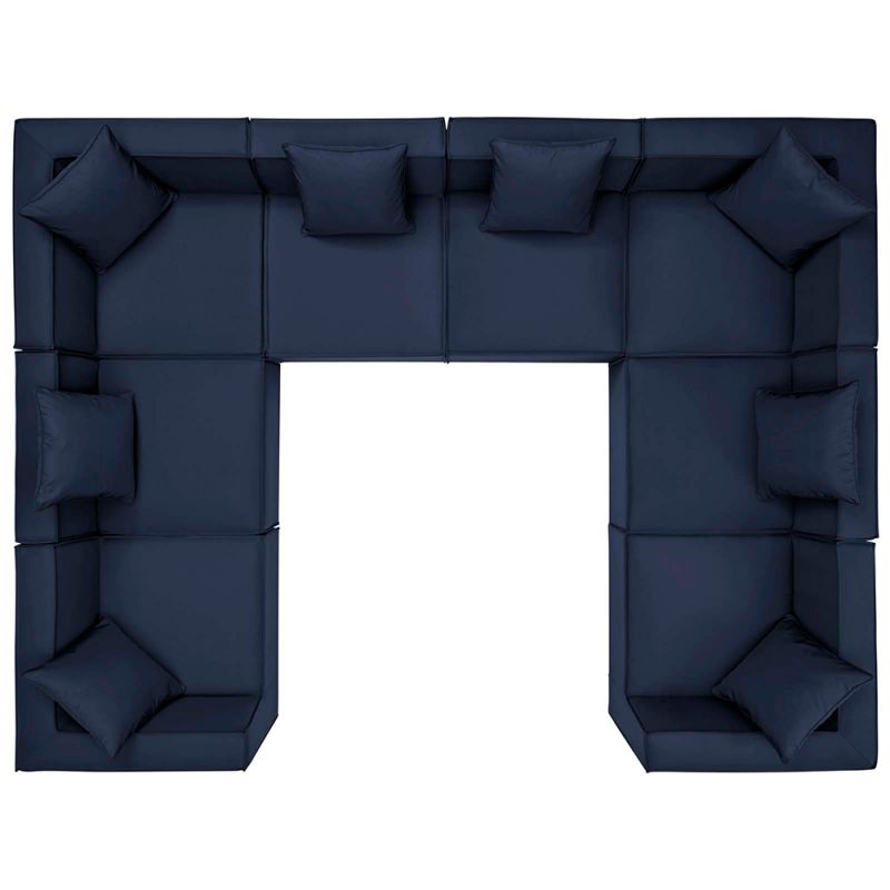 Modway - Saybrook Outdoor Patio Upholstered 8-Piece Sectional Sofa - EEI-4388-NAV
