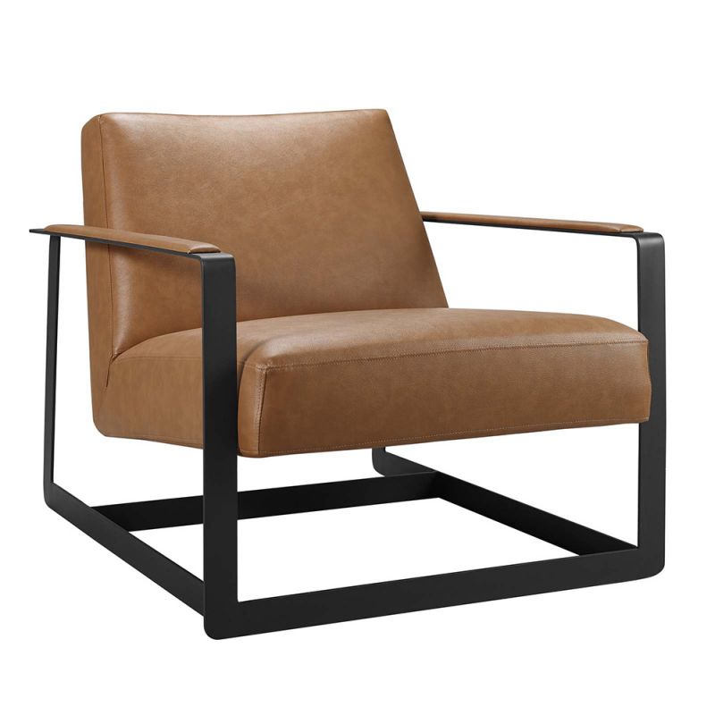 Modway - Seg Vegan Leather Accent Chair - EEI-2075-TAN