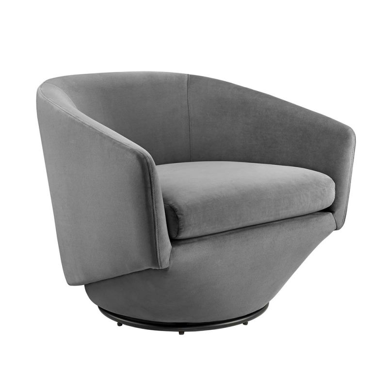 Modway - Series Performance Velvet Fabric Swivel Chair - EEI-6224-GRY