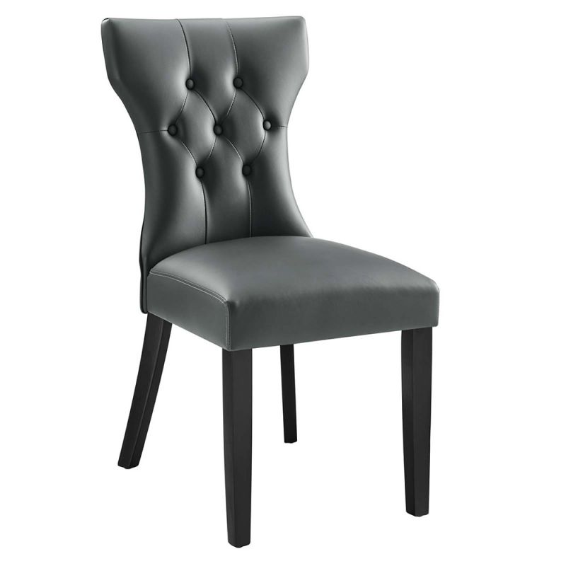 Modway - Silhouette Dining Vinyl Side Chair - EEI-812-GRY
