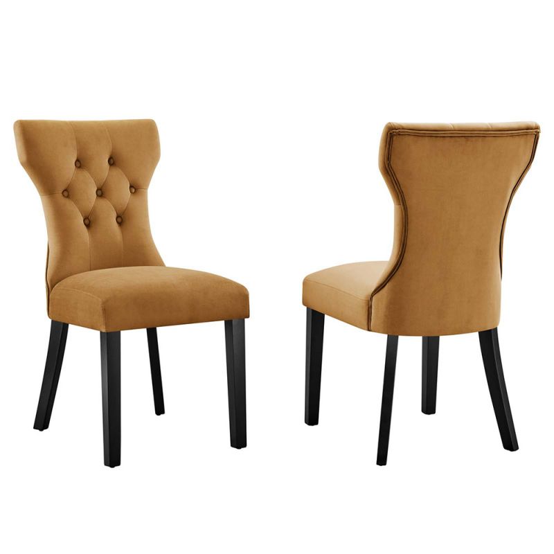 Modway - Silhouette Performance Velvet Dining Chairs - (Set of 2) - EEI-5014-COG