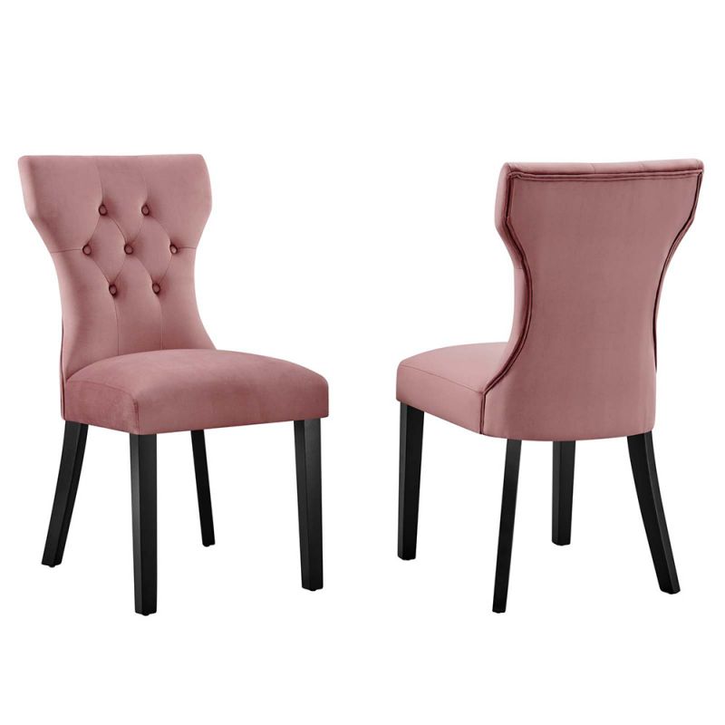 Modway - Silhouette Performance Velvet Dining Chairs - (Set of 2) - EEI-5014-DUS