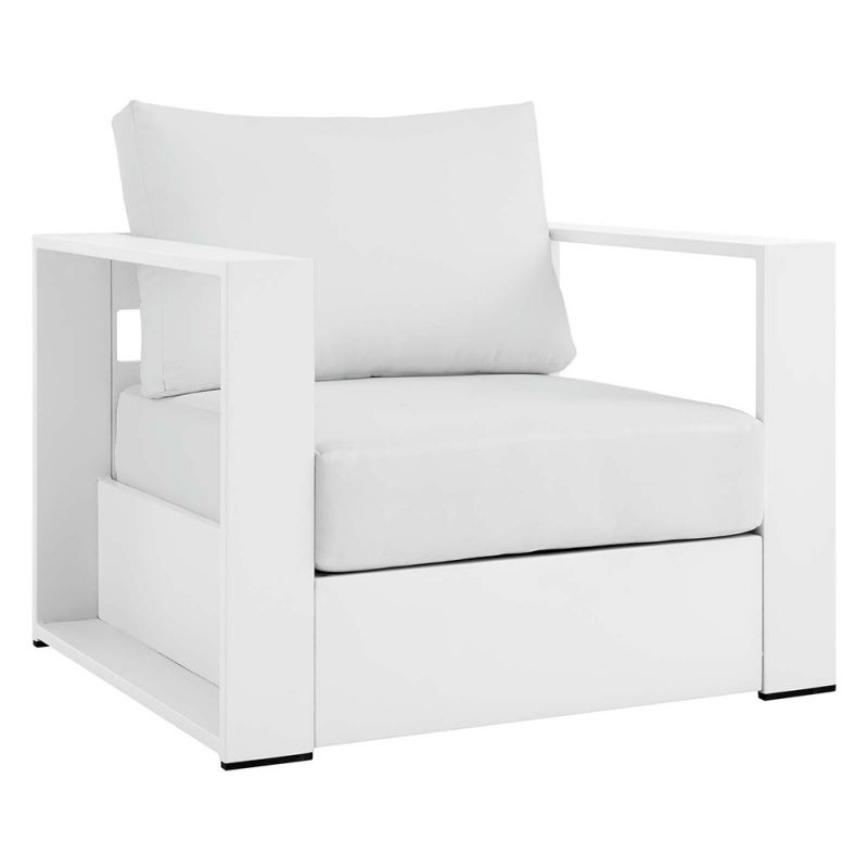 Modway - Tahoe Outdoor Patio Powder-Coated Aluminum Armchair - EEI-5675-WHI-WHI