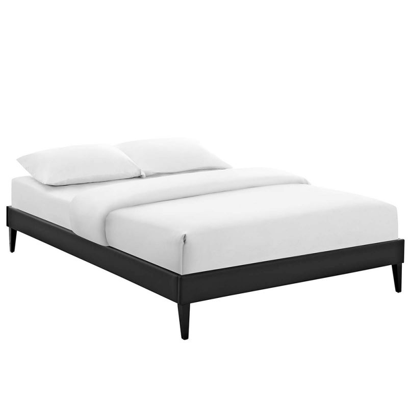 Modway - Tessie Full Vinyl Bed Frame with Squared Tapered Legs - MOD-5896-BLK