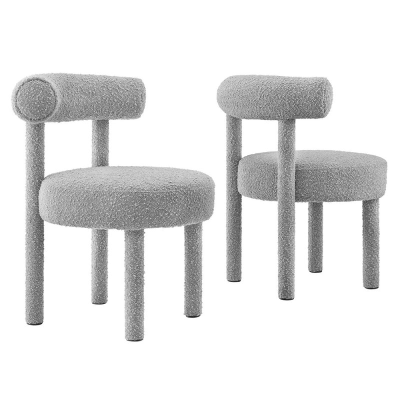 Modway - Toulouse Boucle Fabric Dining Chair - (Set of 2) - EEI-6705-LGR