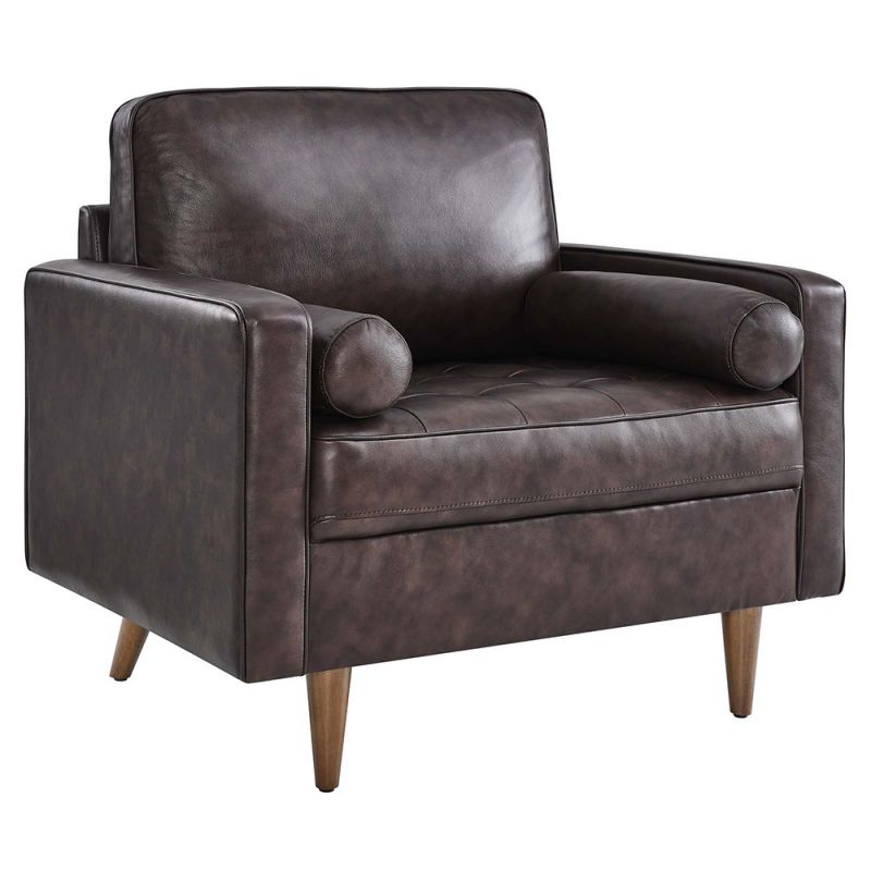 Modway - Valour Leather Armchair - EEI-5869-BRN