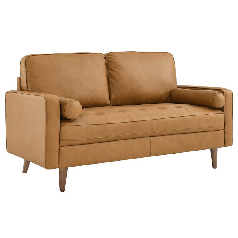 Modway - Valour Leather Loveseat - EEI-5870-TAN