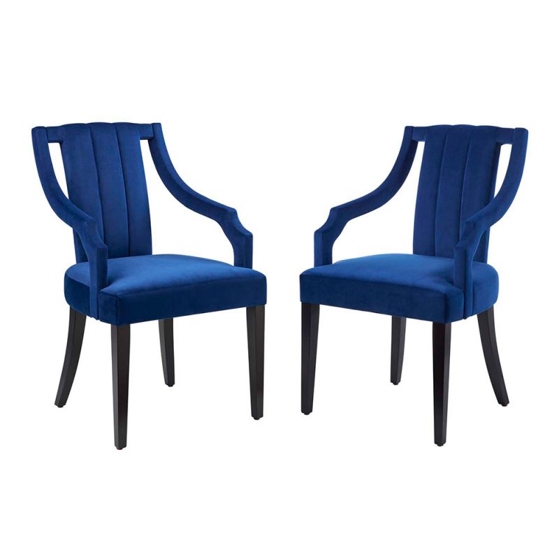 Modway - Virtue Performance Velvet Dining Chairs - (Set of 2) - EEI-4554-NAV