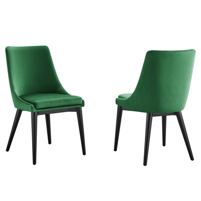 Modway - Viscount Accent Performance Velvet Dining Chairs - (Set of 2) - EEI-5816-EME