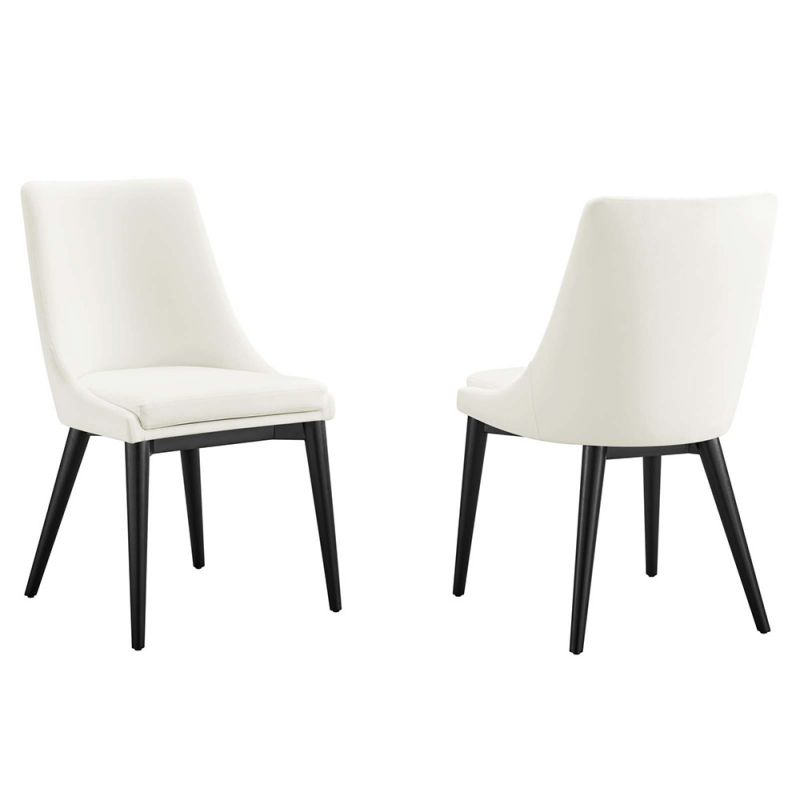 Modway - Viscount Accent Performance Velvet Dining Chairs - (Set of 2) - EEI-5816-WHI