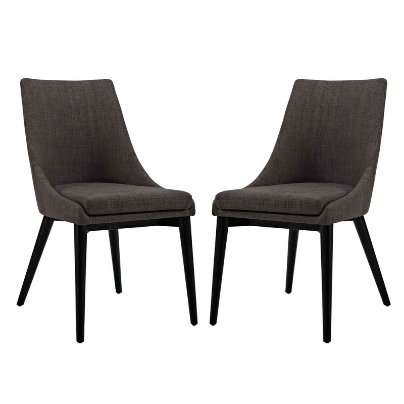 Modway - Viscount Dining Side Chair Fabric (Set of 2) - EEI-2745-BRN-SET