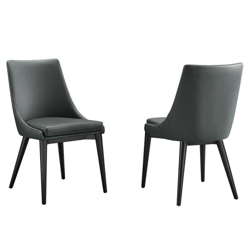 Modway - Viscount Dining Side Chair Vinyl (Set of 2) - EEI-2744-GRY-SET