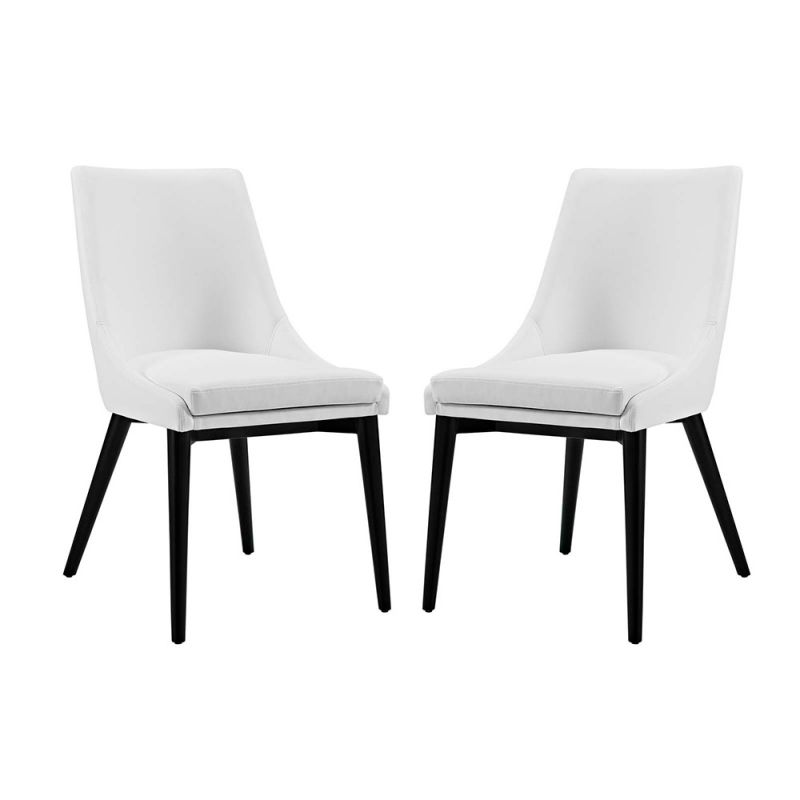 Modway - Viscount Dining Side Chair Vinyl (Set of 2) - EEI-2744-WHI-SET