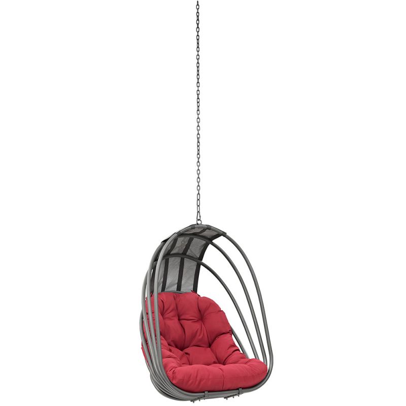 Modway - Whisk Outdoor Patio Swing Chair Without Stand - EEI-2656-RED-SET