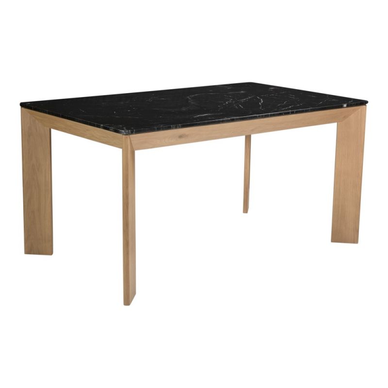 Moes Home - Angle Marble Dining Table Black Rectangular Small - RP-1026-02