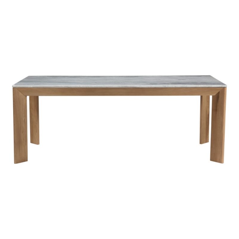 Moes Home - Angle Marble Dining Table White Rectangular Large - RP-1023-18