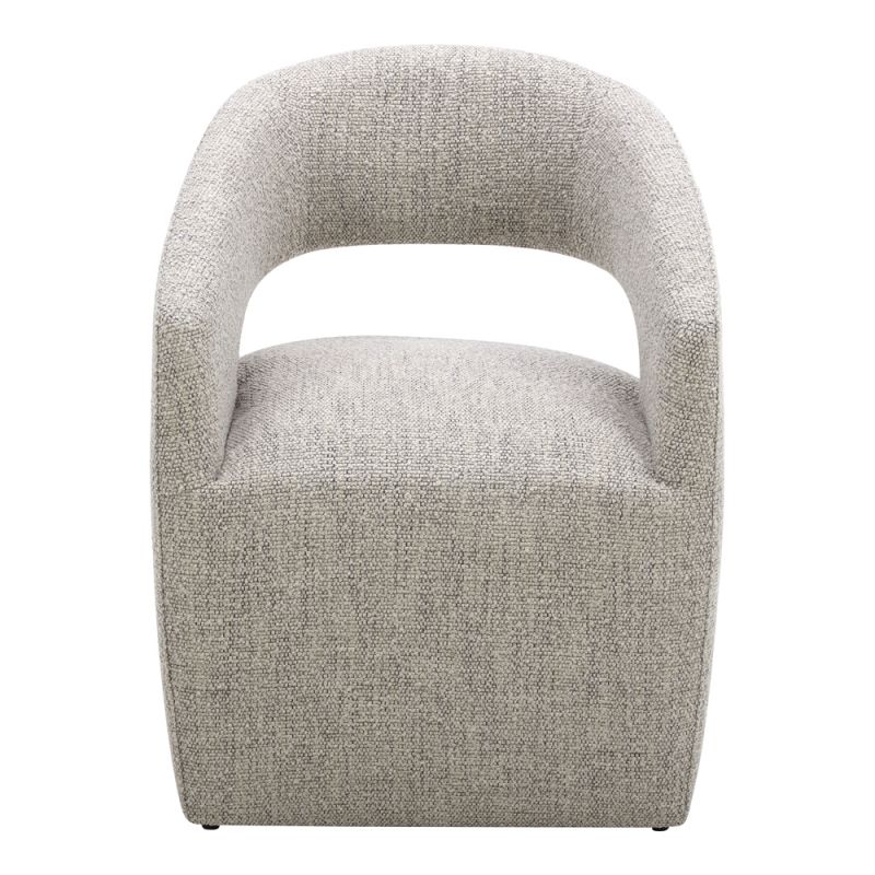 Moes Home - Barrow Rolling Dining Chair Performance Fabric Grey Storm - KQ-1024-39