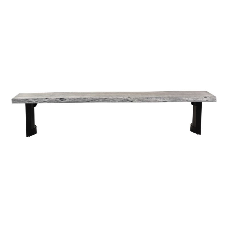 Moes Home - Bent Bench Small in Weathered Grey - VE-1002-29-0